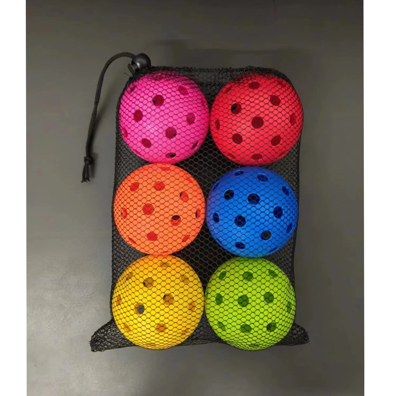 New Style Durable 40 Holes Pickleball for Children's Training & Entertainment Outdoor Use with Nylon Carry Bag