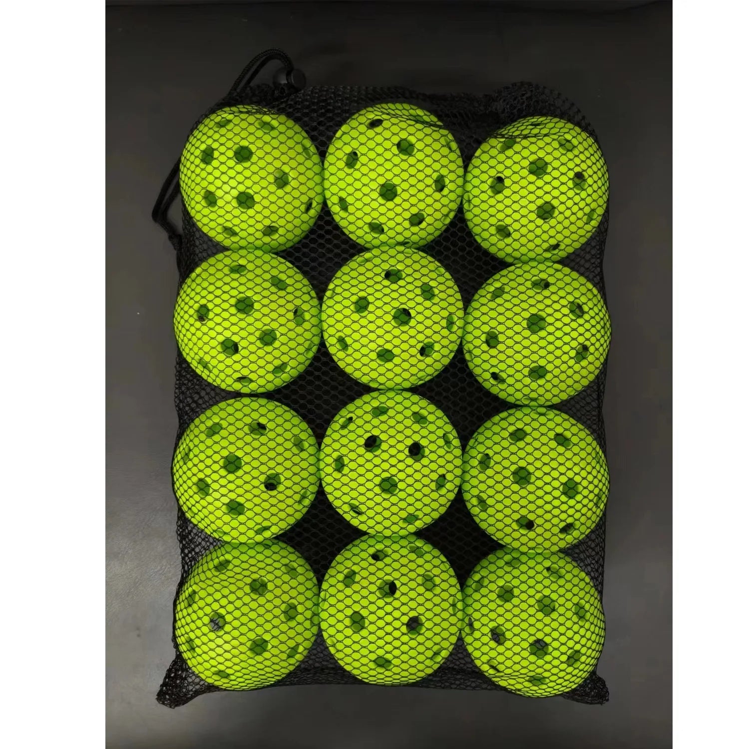 New Style Durable 40 Holes Pickleball for Children's Training & Entertainment Outdoor Use with Nylon Carry Bag