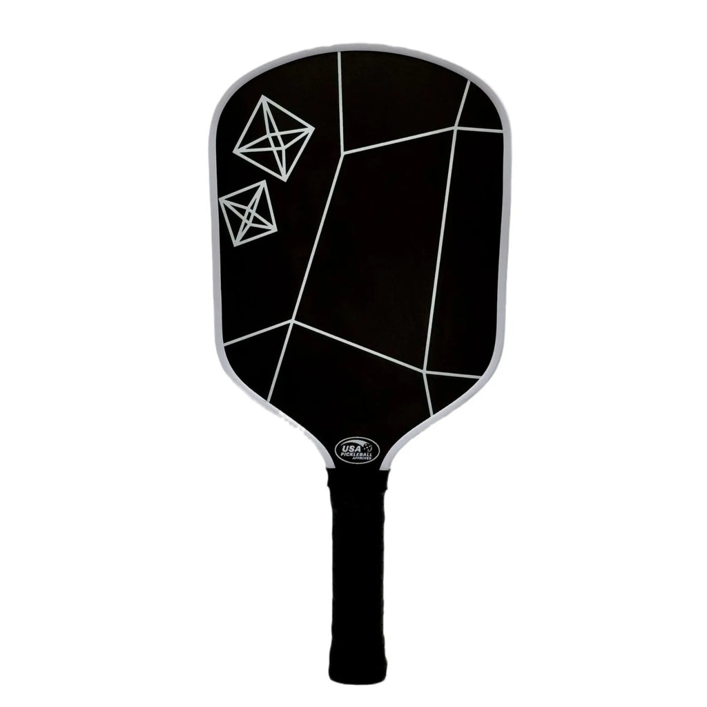 Raquette de pickleball fibre de carbone Noir motif diamant