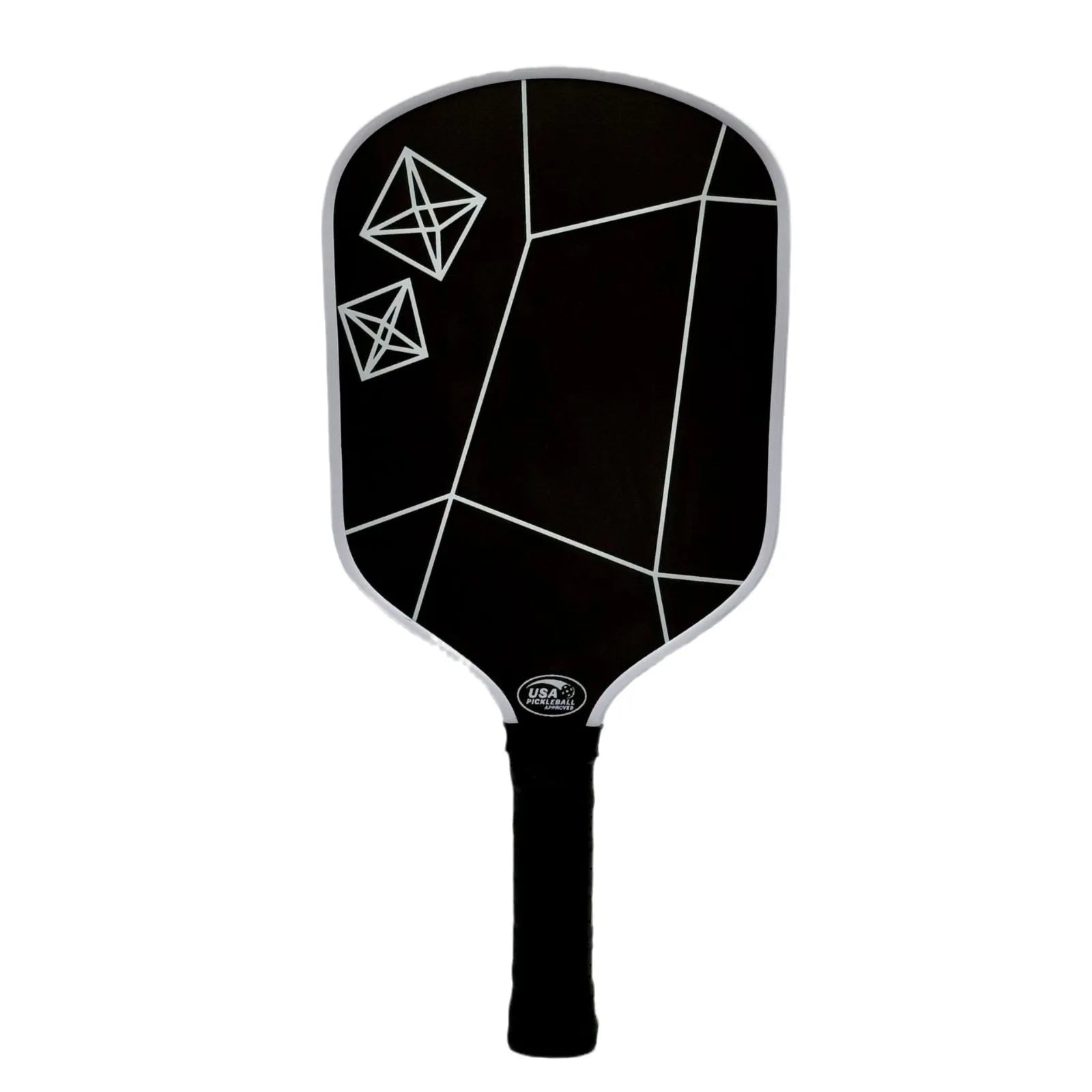 Raquette de pickleball fibre de carbone Noir motif diamant