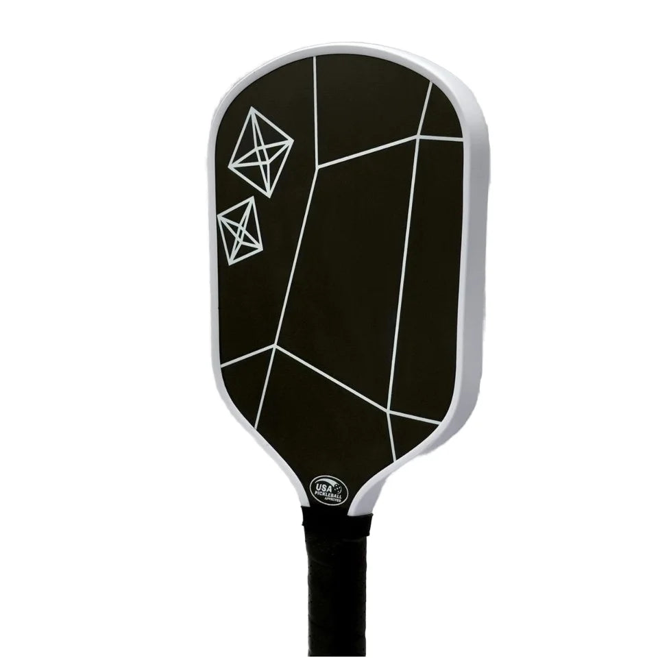 Raquette de pickleball fibre de carbone Noir motif diamant