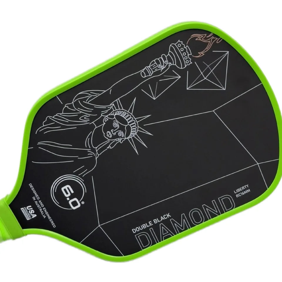 Raquette Pickleball Carbone T700 Verte - Édition Spéciale "Statut de la liberté"