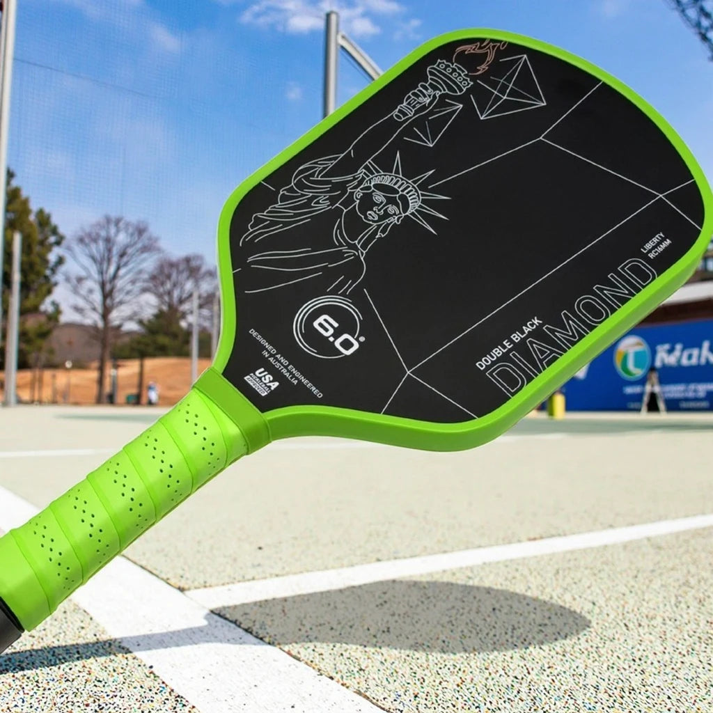 Raquette Pickleball Carbone T700 Verte - Édition Spéciale "Statut de la liberté"