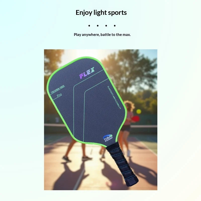 New Style 16mm Honeycomb Titanium Wire Pattern Strong Rotational Force Carbon Fiber Cloth Texture Frosted High-end Pickleball