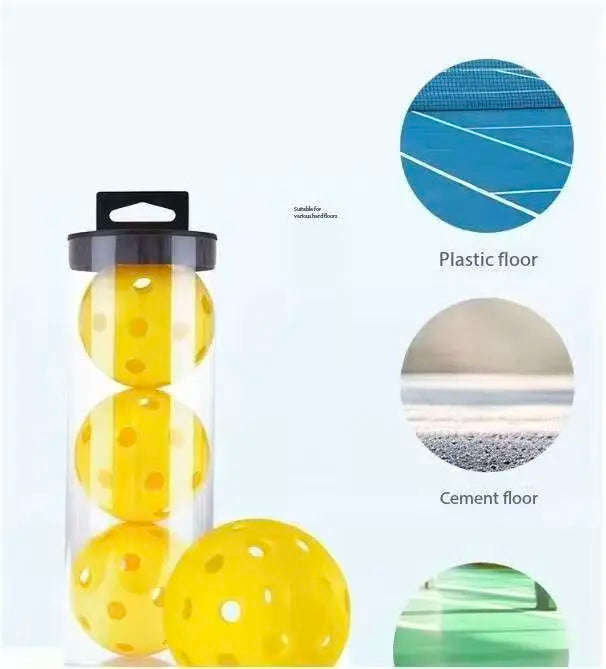 XY Brand New Style Durable Cylindrical TPE High Hardness Elastic PE Pickleball 2.5mm Thick 26g 40 Holes